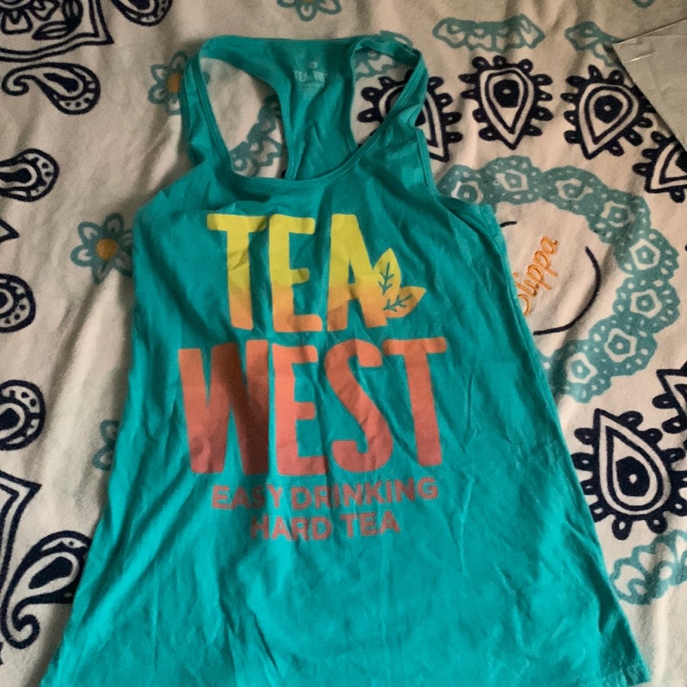 Blue 100% cotton sport tank top -brand new